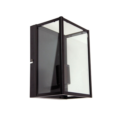 Oriel EATON - Modern Satin Black 1 Light Interior Wall Bracket Featuring Side Clear Glass Lens, Open Top & Bottom