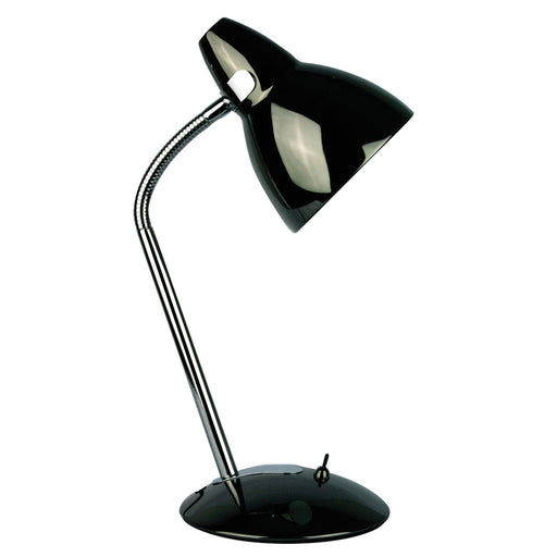 Oriel TRAX - Classic Gunmetal & Chrome 1 Light Adjustable Desk Lamp With Toggle Switch
