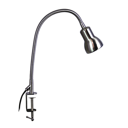 Oriel SCOPE - Practical Brushed Chrome Adjustable 1 Light Clamp Lamp