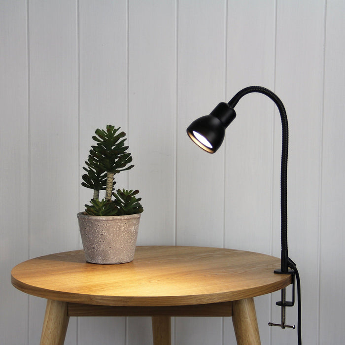 SCOPE - Practical Black Adjustable 1 Light Clamp Lamp