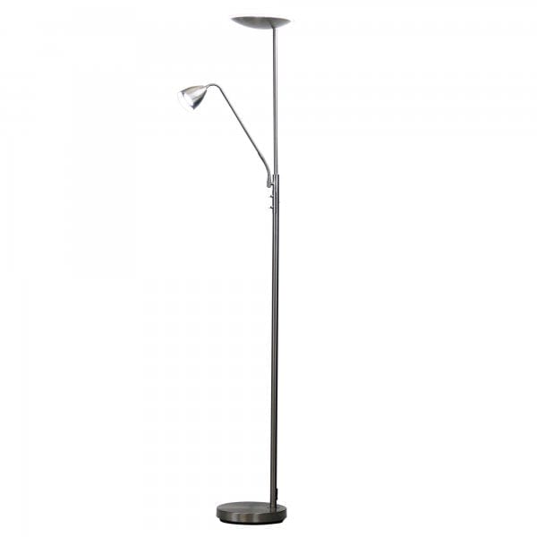 UP2 Brushed Chrome 2 x LED Mother and Child Floor Lamp Oriel