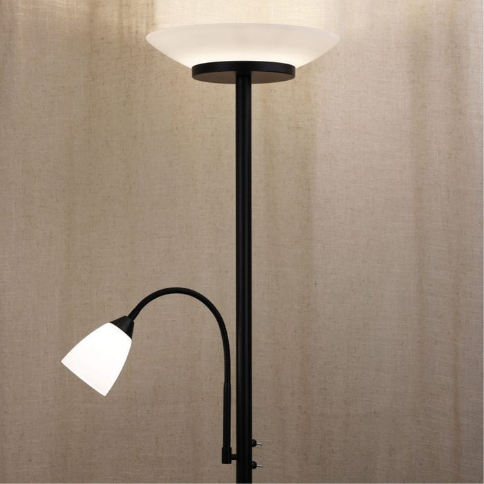SIENA LED Floor Lamp (avail in Antique Brass, Black & Brushed Chrome)