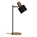 Oriel ARI - Modern Matt Black & Brushed Copper 1 Light Table Lamp With Adjustable Shade