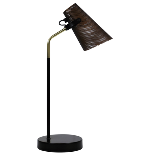 PERFO Black & Brass Desk Lamp