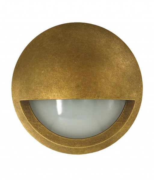 STE: Exterior LED Surface Mounted Eyelid Antique Brass Large 