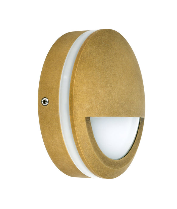 STE: Exterior LED Surface Mounted Eyelid Antique Brass Small