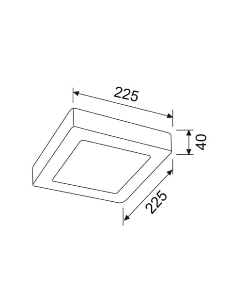 SURFACETRI: LED Downlight - Surface Mounted - Square - Dimmable - Tri-CCT - White