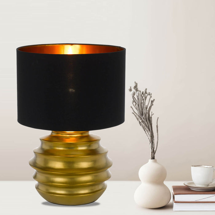 ARAS LAMP Ceramic Table Lamp (avail in Gold & Silver)