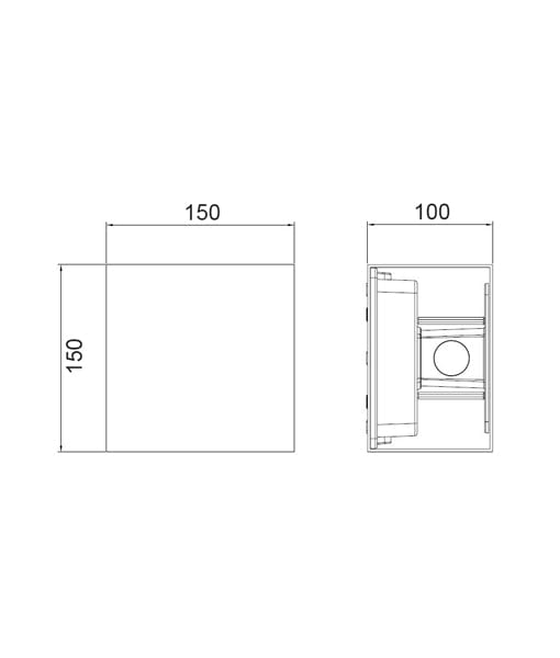 TOCA: Exterior Wall Light - LED Surface Mounted Square (avail in Black & White)