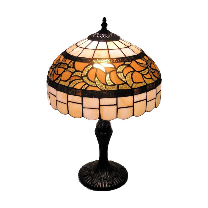 Toongabbie LEADLIGHT - Amber Highlight Opal Lead Light Table Lamp - 12 Inches
