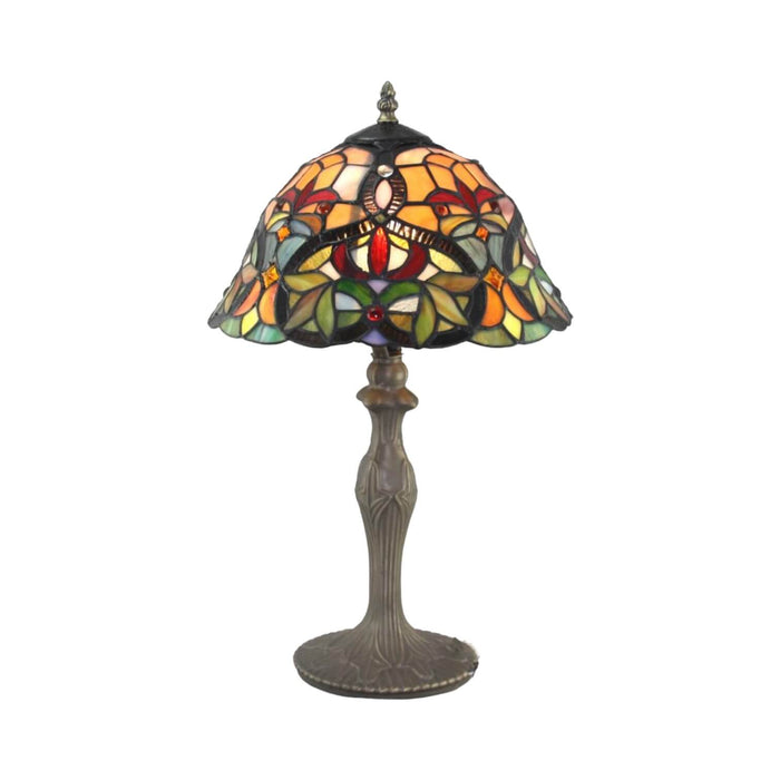 Toongabbie LEADLIGHT - Amber Red, Scallop Edge Lead Light Table Lamp - 12 Inches