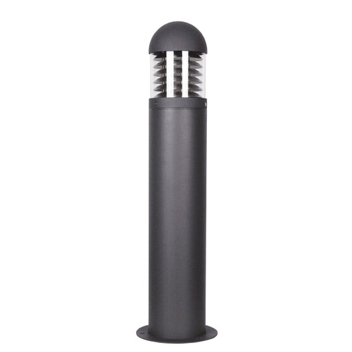 Oriel TERZO - GRAPHITE GREY Small 650mm High Exterior Bollard With Clear Lens - IP44
