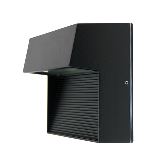 Oriel VARGO - Square Black Powder Coated Exterior 6W Cool White Surface Mounted Exterior Wall Light - IP54