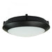 DURO Black 7W Cool White LED IP66 Exterior Oval Bunker or Oyster Light Oriel