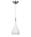 White pendant light with silver fitting