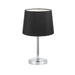 ADAM - Chrome Table Lamp With Black Shade Telbix