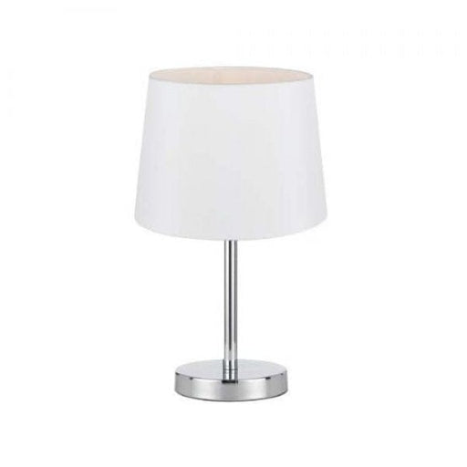 ADAM - Chrome Table Lamp With White Shade Telbix