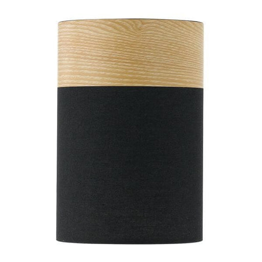 AKIRA - Black Fabric & Oak Look Round Shade