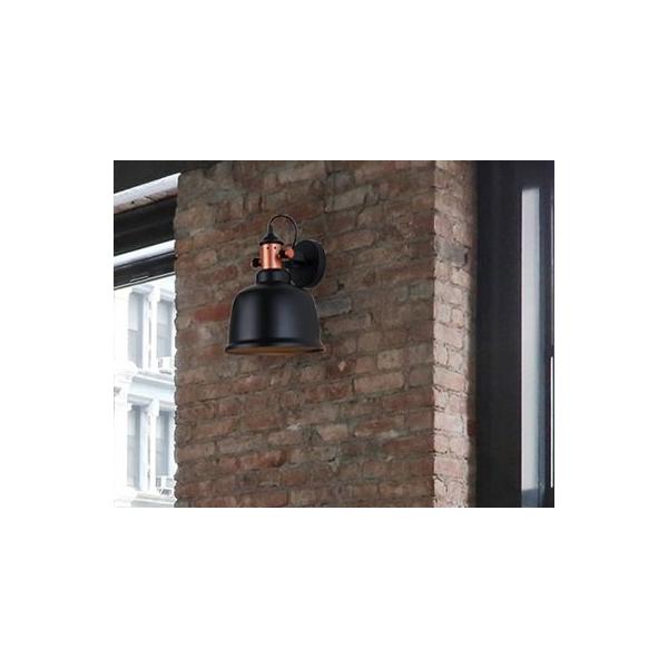 ALTA - Modern Black Bell Shaped Interior Wall Light With Copper Highlights CLA