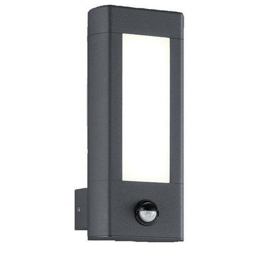 AMUN - Modern Black Rectangular 10W Warm White LED Exterior Sensor Wall Light - IP54 CLA