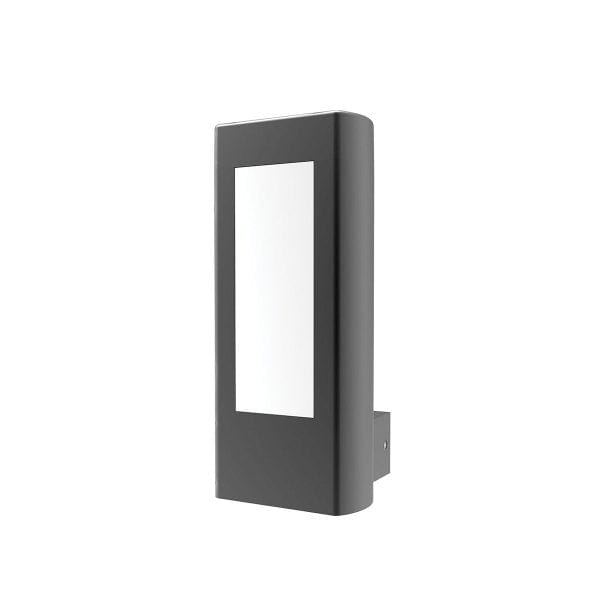 AMUN - Modern Black Rectangular 10W Warm White LED Exterior Wall Light - IP54 CLA