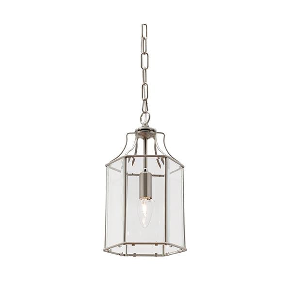 ARCADIA - Traditional 1 Light Clear Bevelled Glass Pendant Cougar