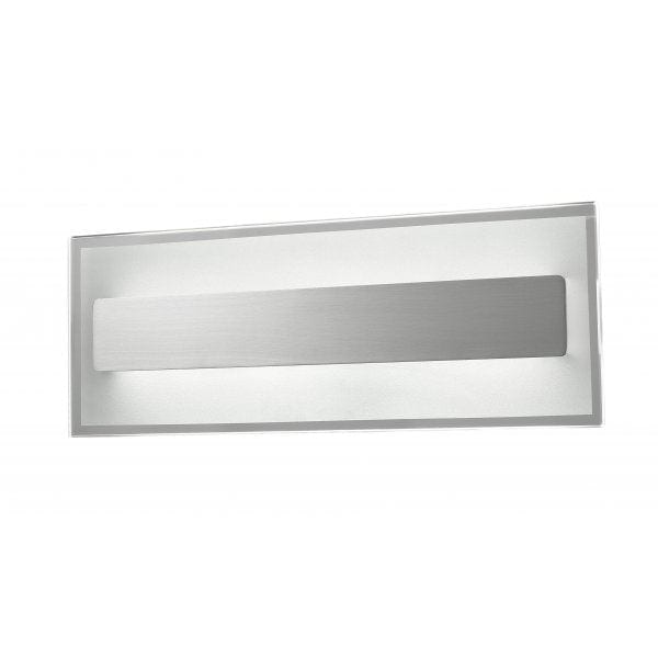 BARCELONA - Modern Satin Chrome & Acrylic 10W Warm White LED Interior Wall Light Featuring Clear Trim CLA