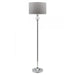 BEVERLY - Chrome 1 Light Floor Lamp With Dark Grey Shade Cougar