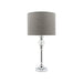 BEVERLY - Chrome 1 Light Table Lamp With Dark Grey Shade Cougar