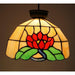 LEADLIGHT - Red/Green Floral Lead Light DIY Ceiling Fixture Toongabbie