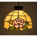 LEADLIGHT - Pink/Green Floral Lead Light DIY Ceiling Fixture Toongabbie