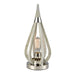 BONITO - Stunning Polished Nickel & Winter Moss Wood Tear Drop 1 Light Table Lamp CLA