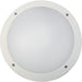 BULK Round White 12W LED Exterior Wall/Ceiling Light With Polycarbonate Body & Opal Diffuser - IP66 CLA