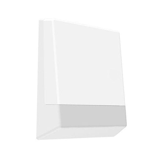 BULK White Rectangular 12W Warm White LED Exterior Wall Light Including Door Plate - IP65 CLA