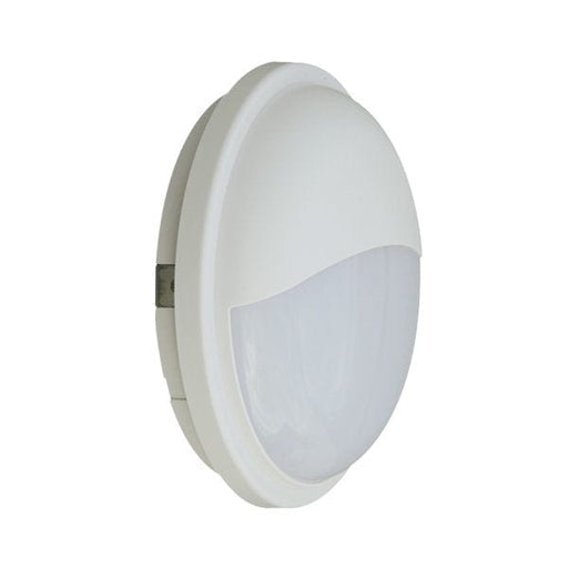 BULK Round White PC Double Insulated 20W Natural White LED Eyelid Exterior Bunker Light - IP65 CLA