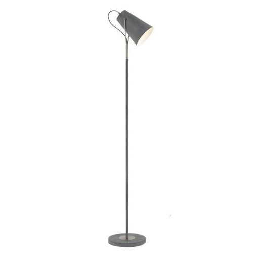 CHEVIOT - Contemporary Grey & Nickel 1 Light Floor Lamp Telbix