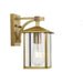 COBY - Stunning Large Solid Brass 1 Light Exterior Wall Bracket With Clear Glass Lens  - IP44 Telbix