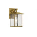 COBY - Stunning Small Solid Brass 1 Light Exterior Wall Bracket With Clear Glass Lens  - IP44 Telbix