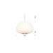 COOTE - Large 1 Light Large Nickel Pendant With White Shade Telbix