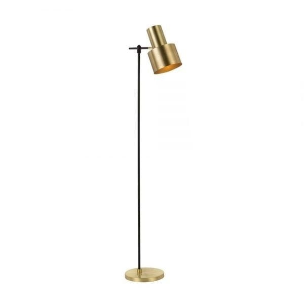 CROSET - Stunning Black & Gold 1 Light Floor Lamp Telbix