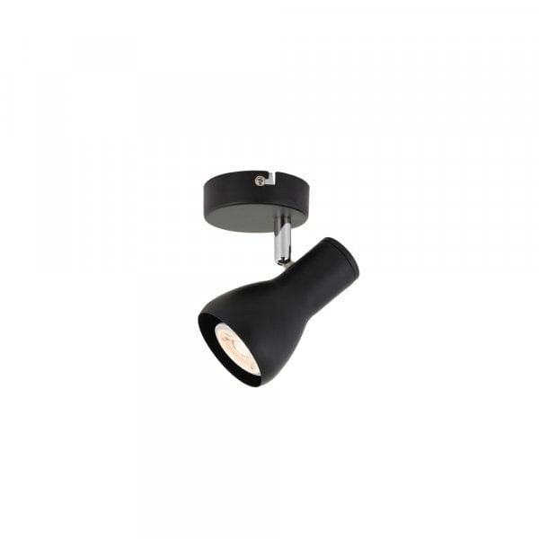 CURTIS - Modern Plain Black Adjustable GU10 Interior Spot Light Telbix