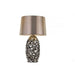 DAMON - Modern Chrome Patterned Base 1 Light Table Lamp With Silver Shade-telbix DAMON TL-CH