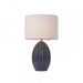 DARLA - Elegant Blue Pearl Base 1 Light Table Lamp Featuring White Shade Telbix