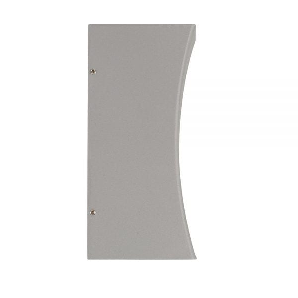 DASH - Modern Silver Curved Rectangular 2 x 7W CCT (Colour Changing) LED Exterior Wall Bracket - IP44 Telbix