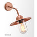 DEKSEL Stunning Aged Copper 1 Light Exterior Wall Bracket With Clear Glass Lens - IP54 CLA