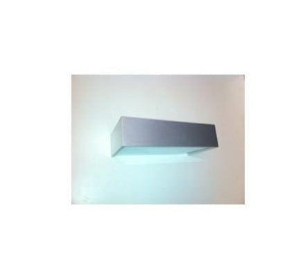 DONNY - Rectangular 1 Light Polished Aluminium Wall Light Frost Glass Top & Bottom Florentino