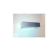 DONNY - Rectangular 1 Light Polished Aluminium Wall Light Frost Glass Top & Bottom Florentino