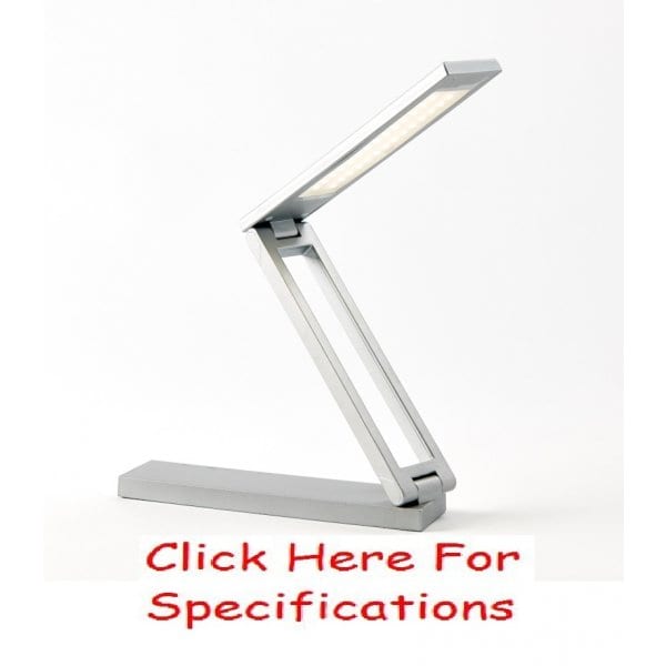 Rechargeable LED Portable Compact Desk/Utility Lamp - Silver Econolight