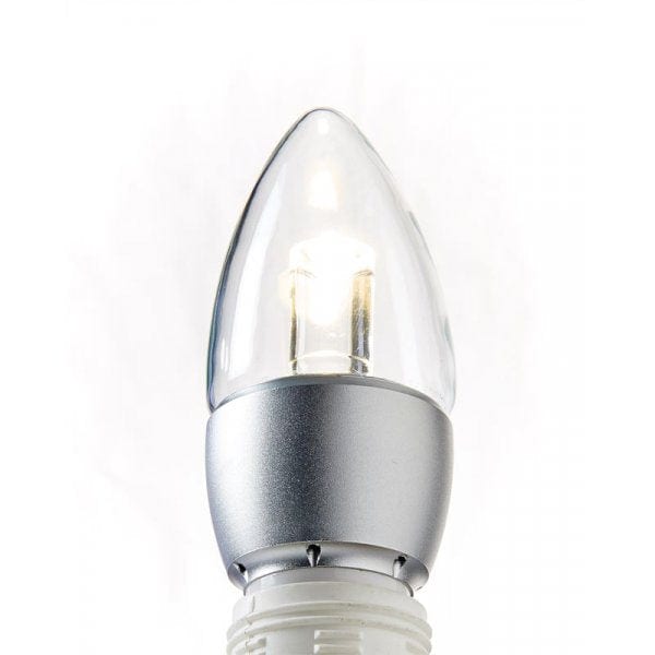 4 watt clear SES LED candle - Driverless 240 volt AC technology - Cool White - Dimmable Econolight