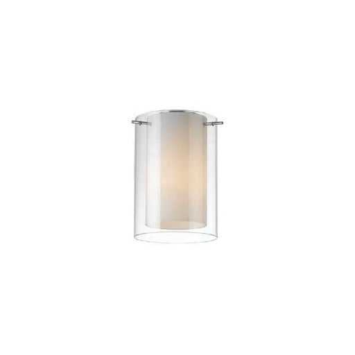 ENVOY - Round Clear Glass 1 Light DIY Ceiling Fixture With Inner Opal Glass Telbix
